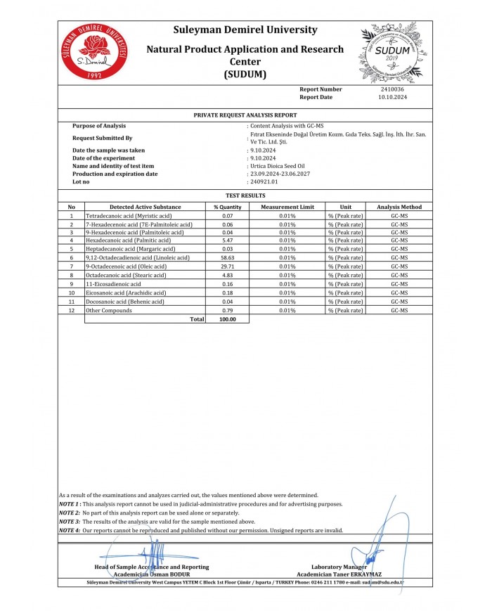 Isırgan Tohumu Yağı (100 mL)