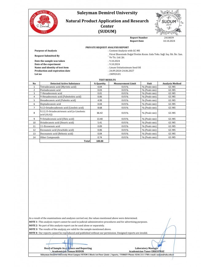 Keten Tohumu Yağı (100 mL)